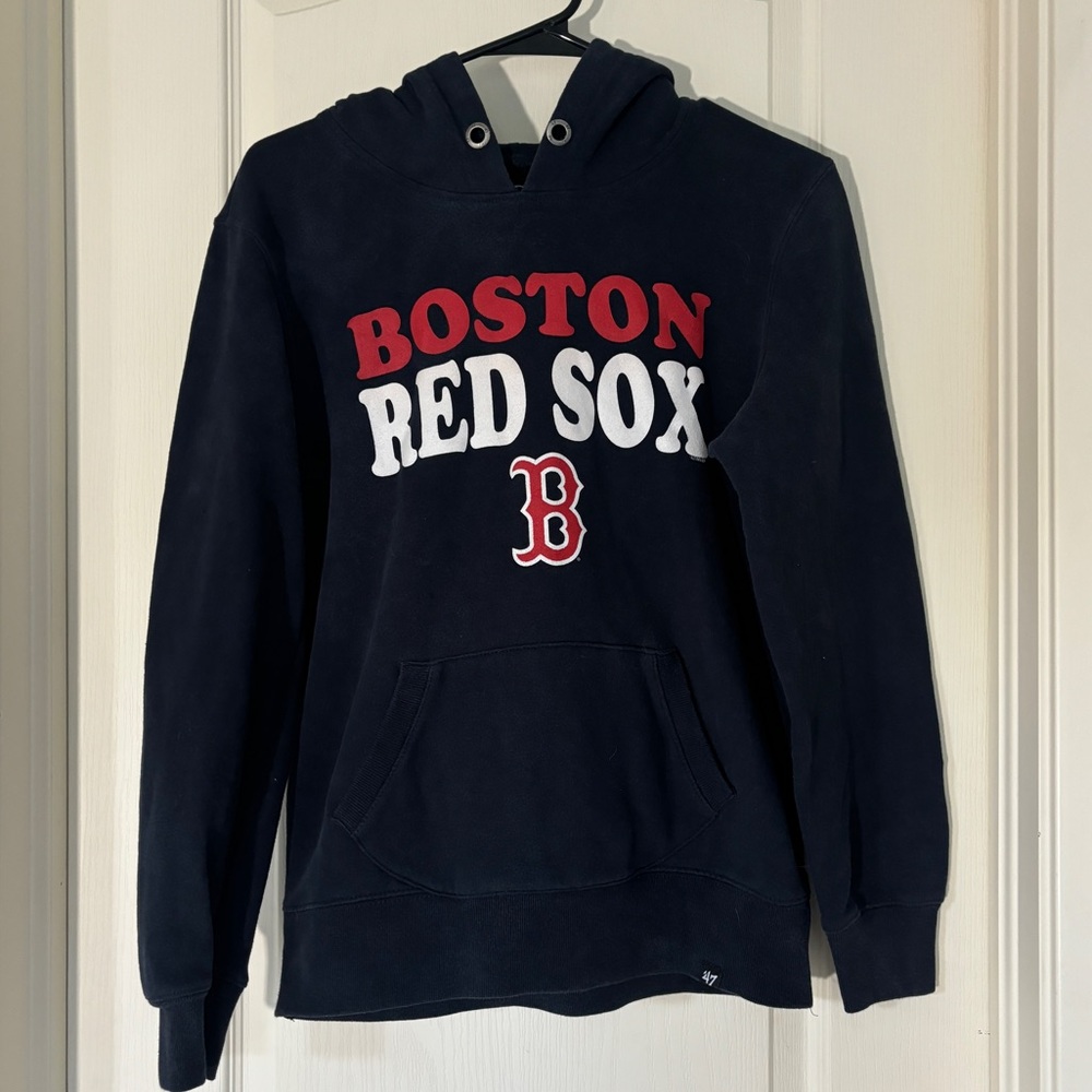 ’47 Brand Boston Red Sox Hoodie Medium Navy MLB Fleece Pullover